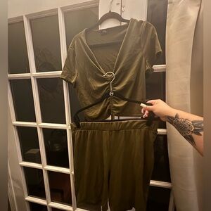 Olive Green Women's Shorts